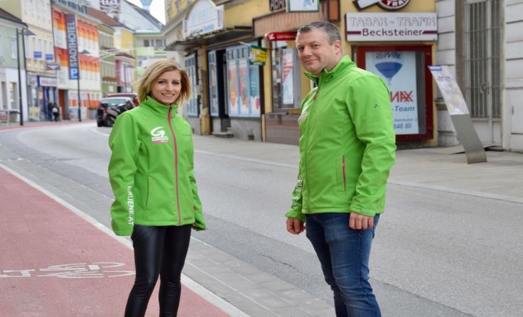(V.l.) Sarah Huber und Dominic Hörlezeder Foto: Grüne Amstetten