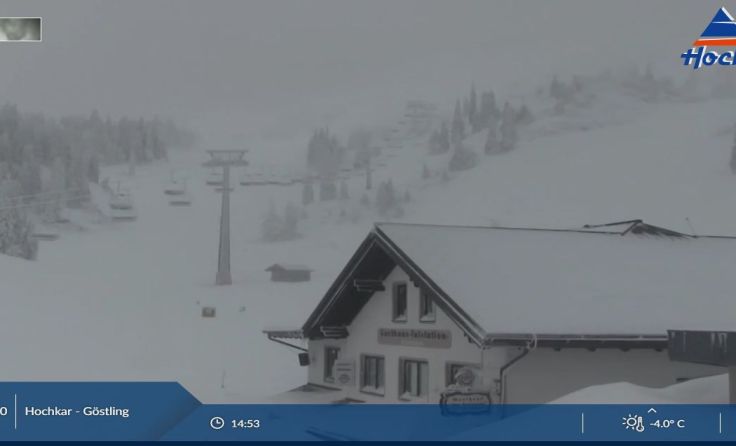 Screenshot der Hochkar-Webcam vom 8. Jänner 2019. Foto: www.hochkar.at