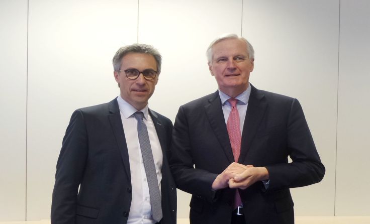 (V.l.) Nationalratsabgeordneter Georg-Strasser und Michel-Barnier Foto:Leitner
