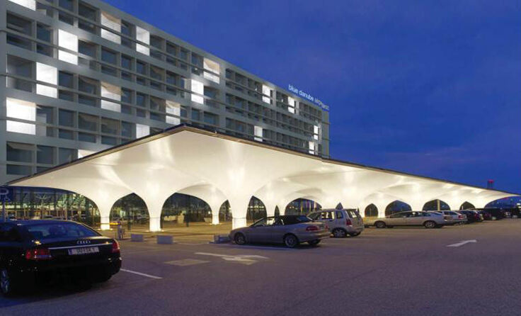Entwurf des geplanten Hotels am Flughafen. Foto: Flughafen Linz