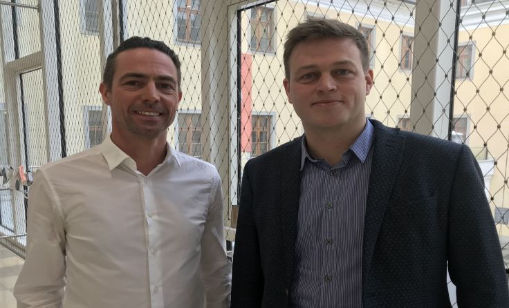 Spitzenkandidat Str. Sven Schwerer, LAbg. Stv. Bundessprecher Stefan Kaineder