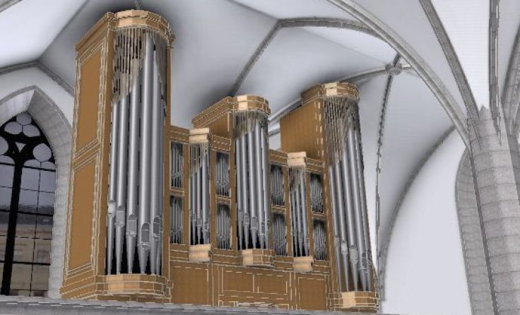 Ansicht der neuen Orgel