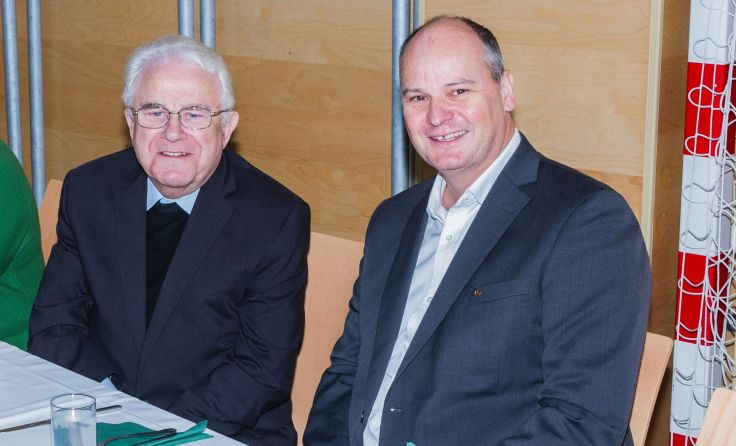 Pfarrer Franz Pühringer und der Bürgermeister Thomas Berger