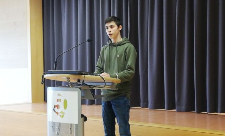 Gewinner des Redewettbewerbs: Sebastian Zechberger (2b) (Fotos: HLBLA St. Florian)