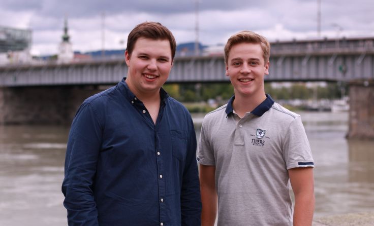 Fabian Grüneis und Raphael Schicho (v. l.) stehen im kommenden Jahr an der Spitze der UHS OÖ