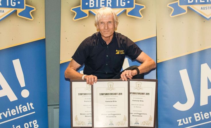 Karlheinz Meidinger wurde als Hausbrauer des Jahres geehrt. Foto: BierIG/Opratko