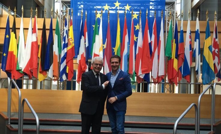 Europaabgeordneter Heinz K. Becker und JVP-Bezirksobmann Gerald Weilbuchner