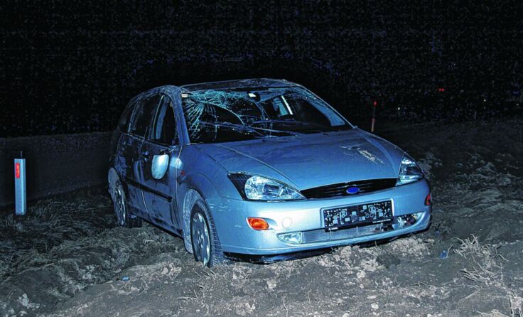 Der beschädigte Wagen der 18-jährigen Lenkerin. Foto: BFK UU /Christoph Meisinger