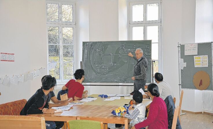  Asylwerber bei einer ihrer Lerneinheiten, bei denen sie auch Deutsch lernen. Foto: Diakoniewerk