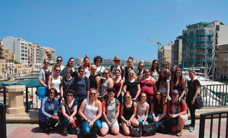 Die Schüler in Malta. Foto: FS Bergheim