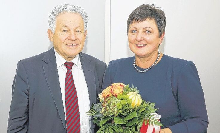 Landeshauptmann Josef Pühringer und Gerlinde Schwarz. Foto : Land OÖ/Kraml