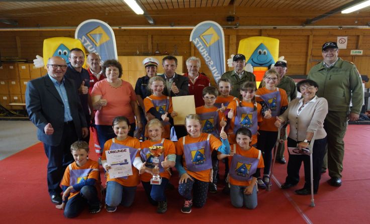 Die siegreiche Klasse der Volksschule St. Gotthard. Foto: OÖ Zivilschutz