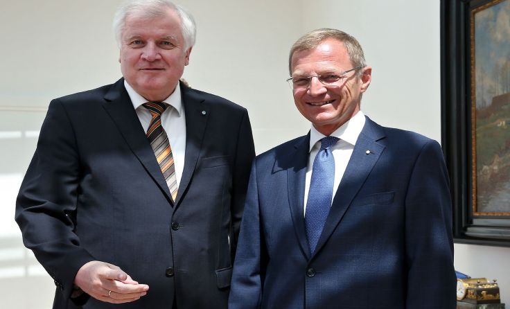 Ministerpräsident Horst Seehofer und Landeshauptmann Thomas Stelzer. Foto: LandOÖ/ Stinglmayr