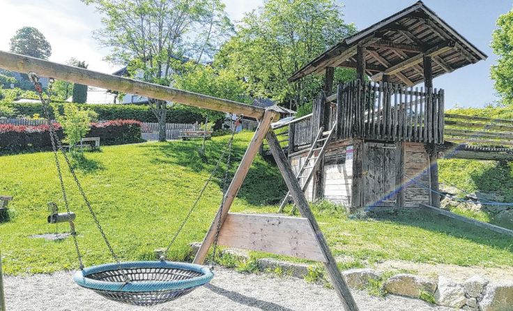 Der Spielplatz in Waxenberg lädt zum Spielen ein. Foto: Marktgemeinde Oberneukirchen