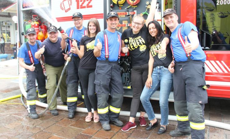 Wasser marsch mit den Feuerwehren und Life Radio Foto: Life Radio