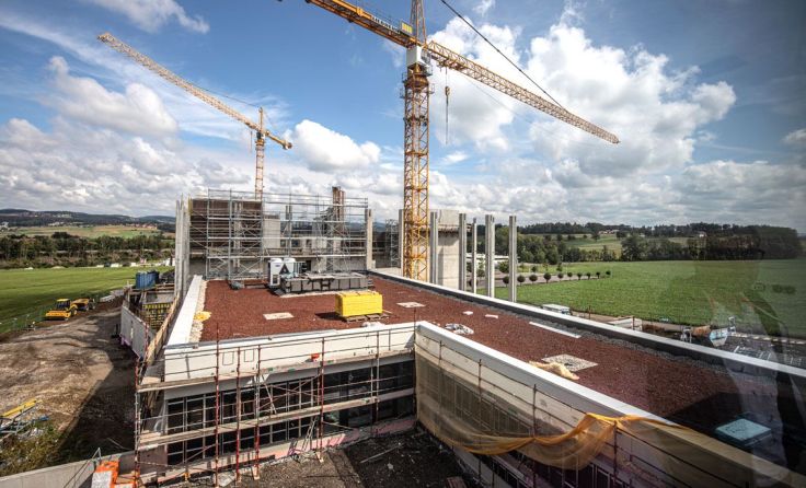 Der neue Delacon-Standort in Engerwitzdorf ist im Entstehen. Foto: Delacon