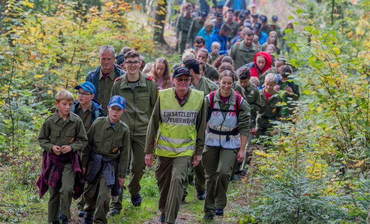 Die Wanderer zeigten, dass Bewegung Spaß macht. Foto: Phillip Prokesch