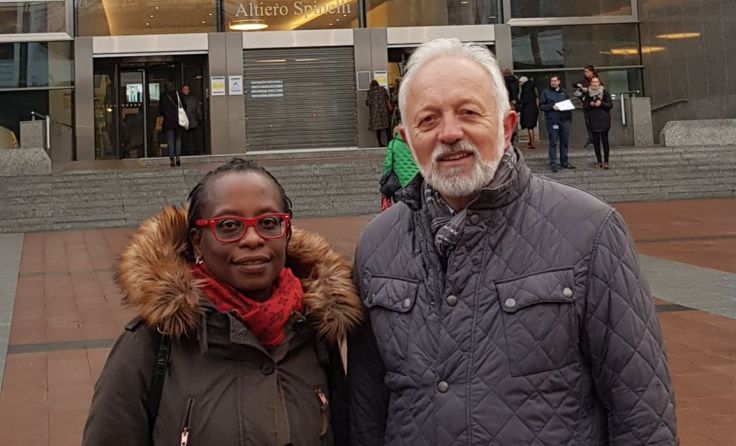 Beverley Allen-Stingeder und Martin Kastner in Brüssel. Foto: Privat