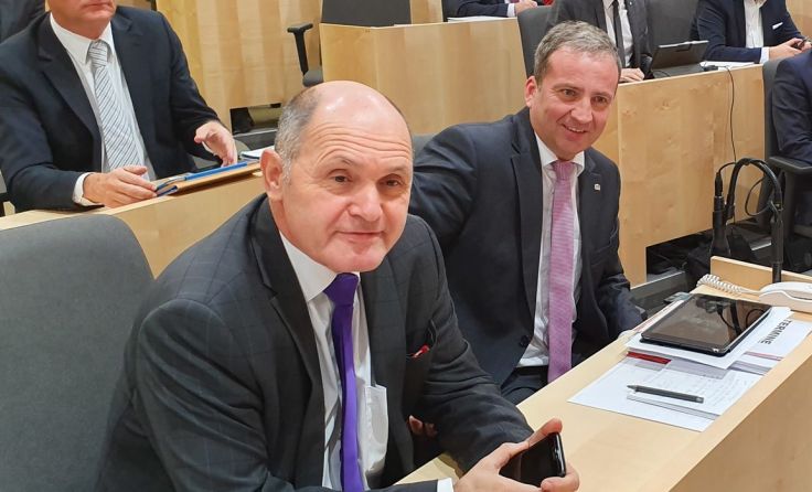 Der Präsident des Nationalrates Wolfgang Sobotka und Michael Hammer Foto: Privat