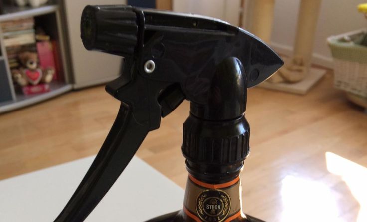 Die Flasche wäre für ihren Einsatz bereit.
