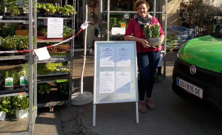"Blumen Handlbauer" bewältigt die Krise. Foto: Gemeinde/Peherstorfer