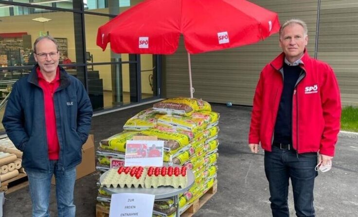 Spar Chef Franz Köhl und Vizebürgermeister Mario Moser-Luger (Foto: SPÖ Engerwitzdorf)