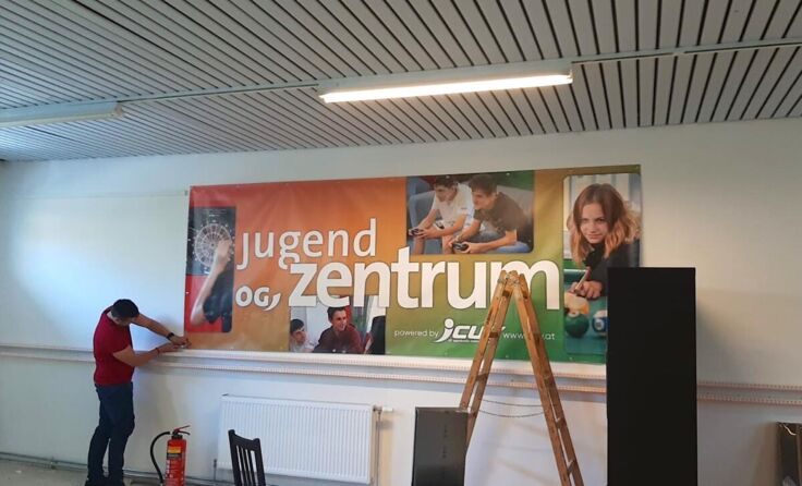 Die Vorbereitungen im ÖGJ-Jugendzentrum für eine baldige Eröffnung. (Foto: JCUV)