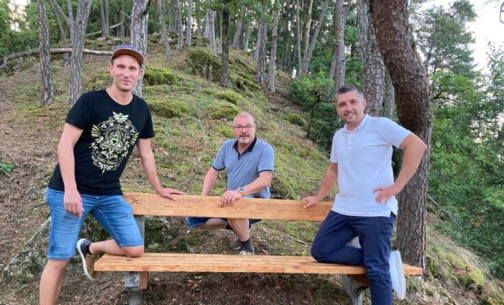 Stefan Zauner, Günter Kada und Bürgermeisterkandidat Helmut Mitter (Foto: SPÖ Walding)