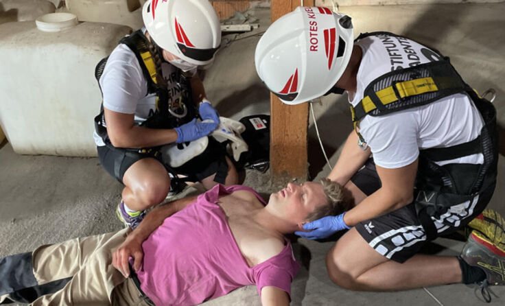 Notfallszenerien wurde geübt. (Foto: RK Walding)