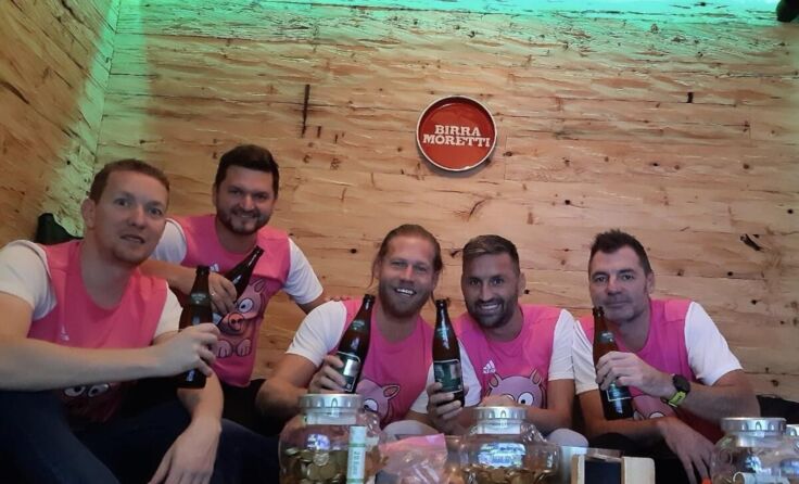 Die Mitglieder des Stammtisch "Pig Player“ aus Walding. (Foto: Schmaranzer)