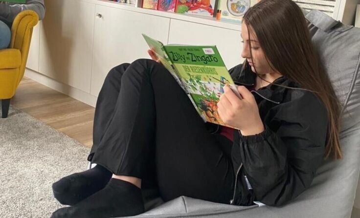 Das Vorlesen von Kinderbüchern will gelernt sein. (Foto: FS Bergheim)