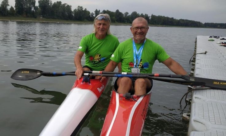 Gottfried Seifert und Kajak-Masters-Vizeweltmeister Albert Madlmayr (Foto: WSV Ottensheim)