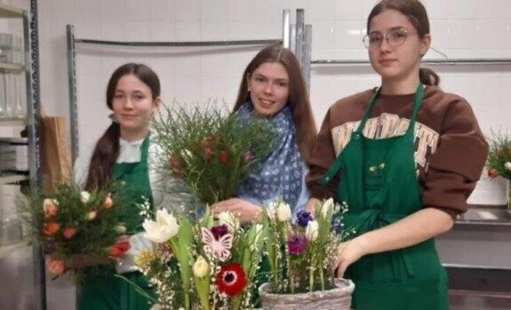 Der Frühling scheint in der Schule schon begonnen zu haben. (Foto: FS Bergheim)