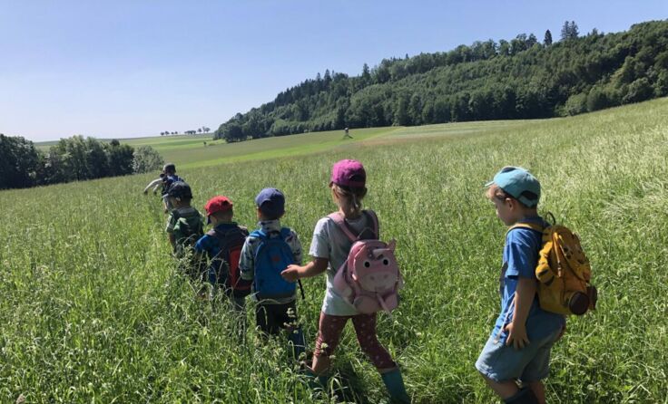 Die Natur spielt im Waldkindergarten eine wichtige Rolle. (Foto: Verein Naturkinder Gusental)