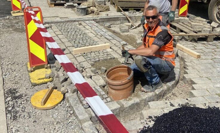 Die Arbeiten für die neue Querungshilfe. (Foto: Gemeinde)
