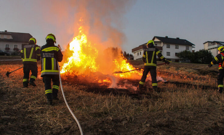 Gemeinsam wurde die Feuer gelöscht. (Foto: Sebastian Denkmayr)