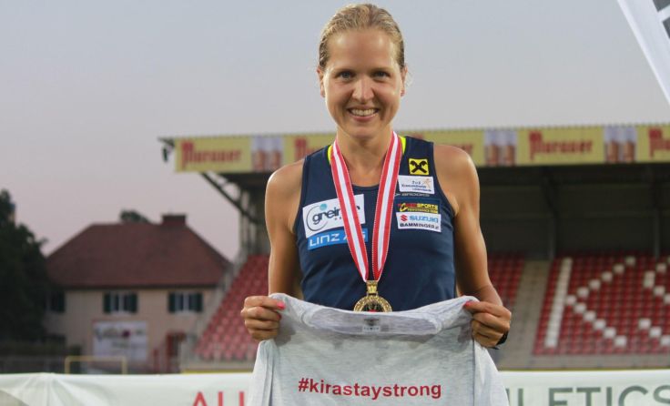Anita Baierl holt sich den Staatsmeistertitel im 5.000-Meter-Lauf. 