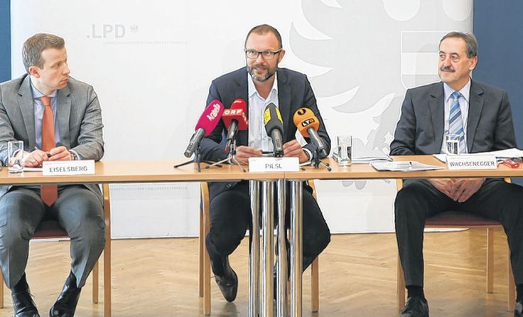 V. l.: Paul Eiselsberg (IMAS), Landespolizeidirektor Andreas Pilsl, Brigadier Anton Wachsenegger 