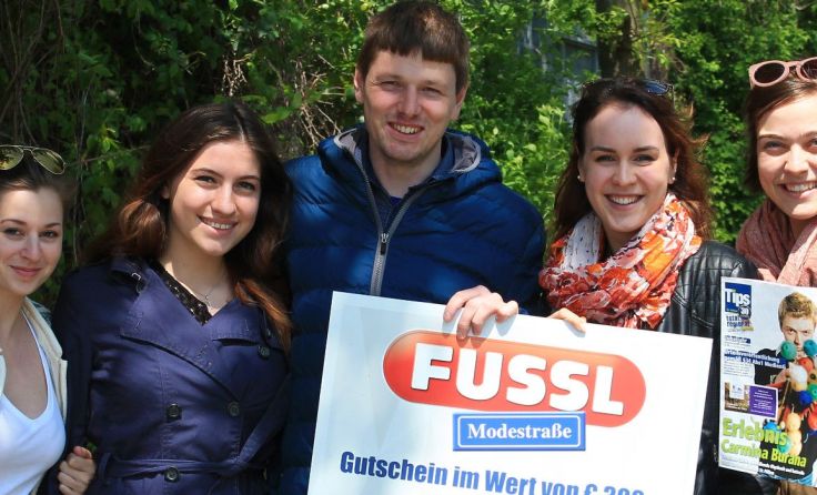 Das Tips-Glücksengerl überraschte Katharina, Lesslie, Linda und Katrin.