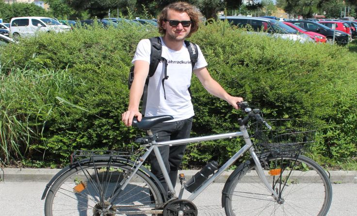Bevor Andreas Grubner Fahrradkurier wurde, betrieb er so gut wie nie Sport. Foto: Thomas Lettner