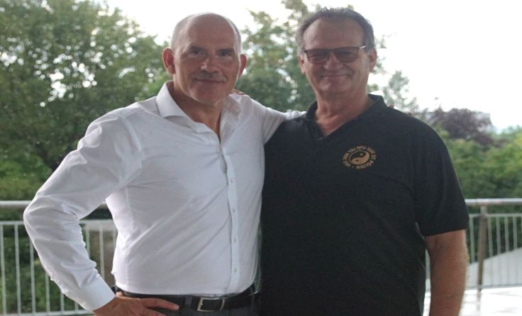 Organisator Erhard Kellner (r.) mit dem Referenten Ferry Kainz
