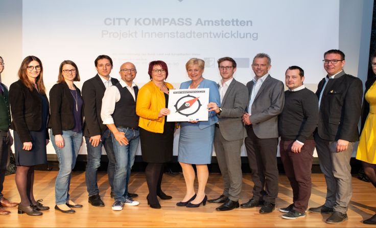 Mitwirkende am City Kompass-Prozess der Stadt Amstetten. Foto: www.inShot.at