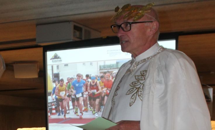 Leo Schauppenlehner von der SU Waidhofen/Ybbs verkleidete sich als Römer. Fotos: Thomas Lettner