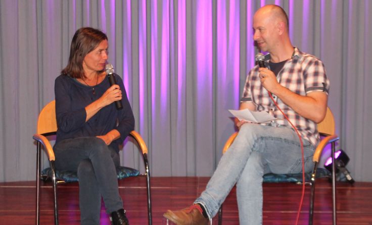 Regisseurin Ulli Gladik und Moderator Jürgen Adelmann Foto: Thomas Lettner