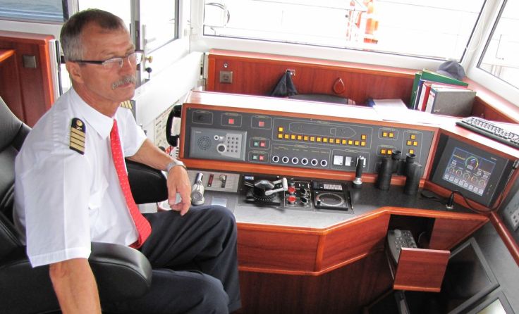 Vor seiner Tätigkeit als Hafenmeister war Robert Wanger Kapitän bei der DDSG. Foto: Wanger