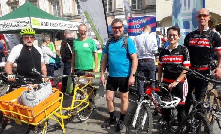 Auch die neu gegründete Radlobby Enns-Donauwinkel nahm teil. Foto: Josef Alkin