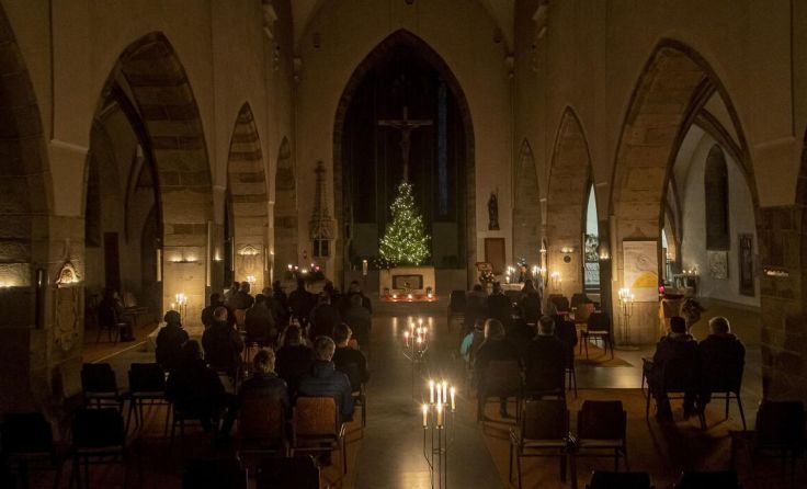 Die Weihnachtsnacht 2020 in der Basilika St. Laurenz in Enns (Foto: Huemer Christoph)