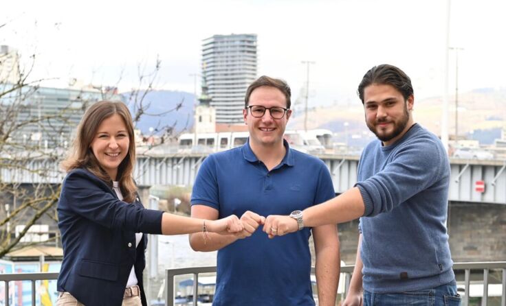 (v.l.) Landesobfrau Claudia Plakolm, Gregor Eckmayr und Fabio König (Foto: JVP OÖ)