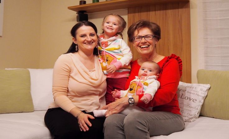 Mama Manuela mit ihren Mädels und „Wellcome“-Engel Ulrike
