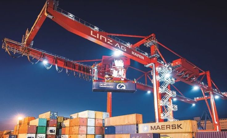 Das Containerterminal Foto: Linz AG